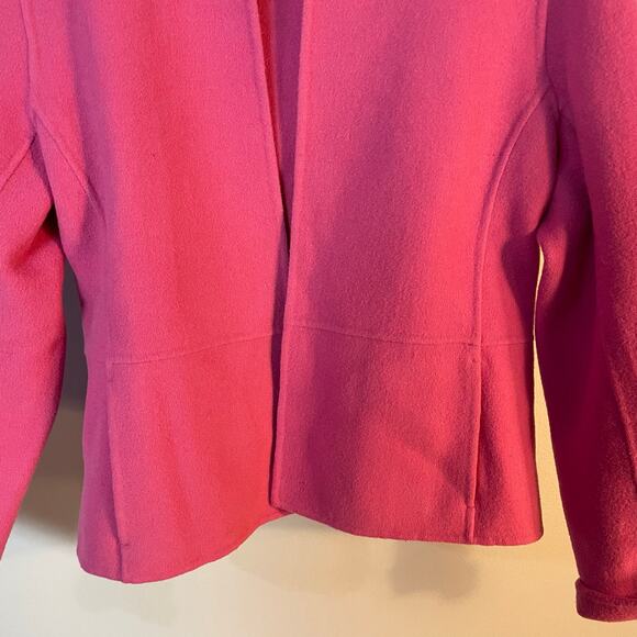 Eileen Fisher Wool & Cashmere Pink Thick Open Blazer Cardigan Women's Medium EUC - Picture 3 of 15